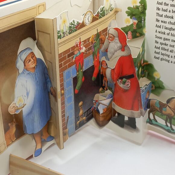 1991 Night Before Christmas POP-UP Book Clement Moore - Picture 7 of 9